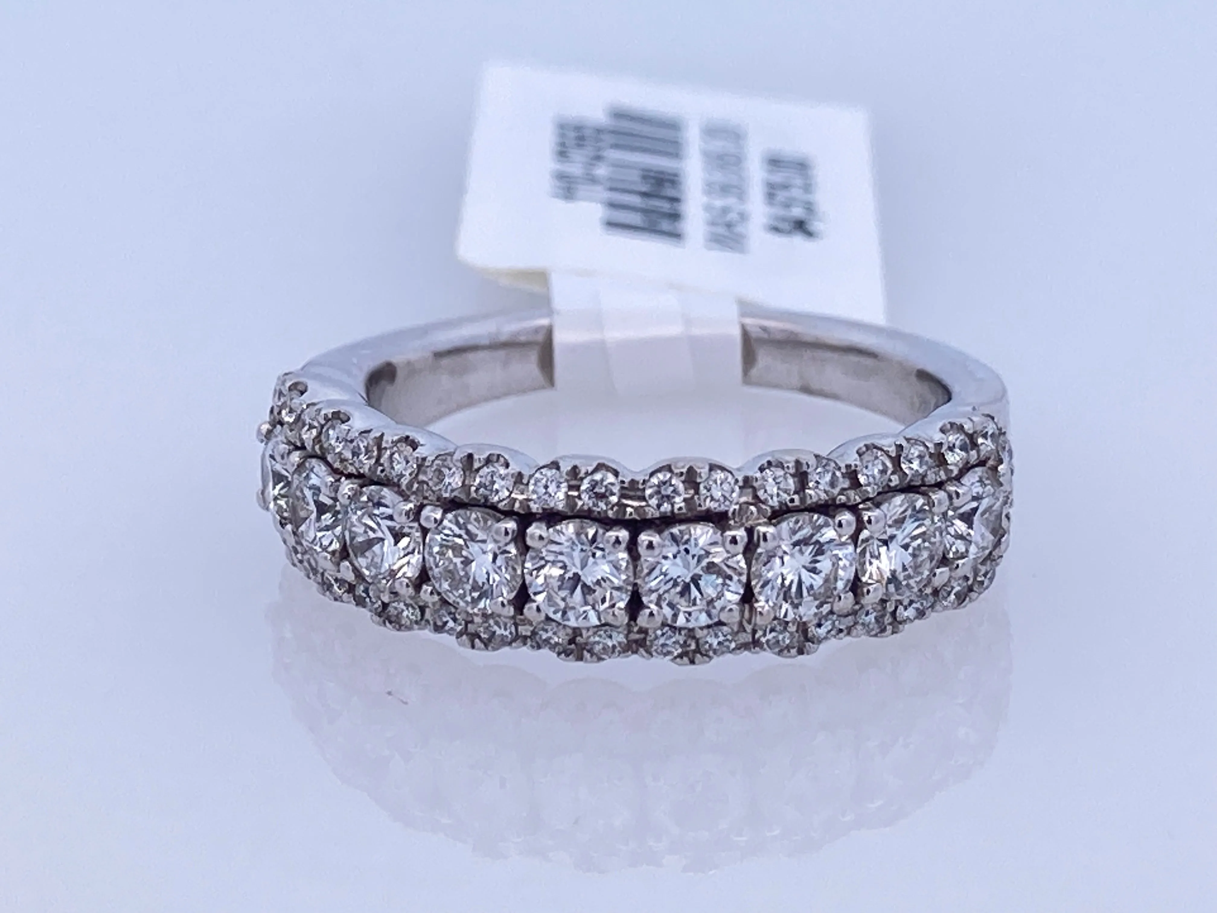 14K White Gold 1.10ct Diamond Anniversary Women's Wedding Band