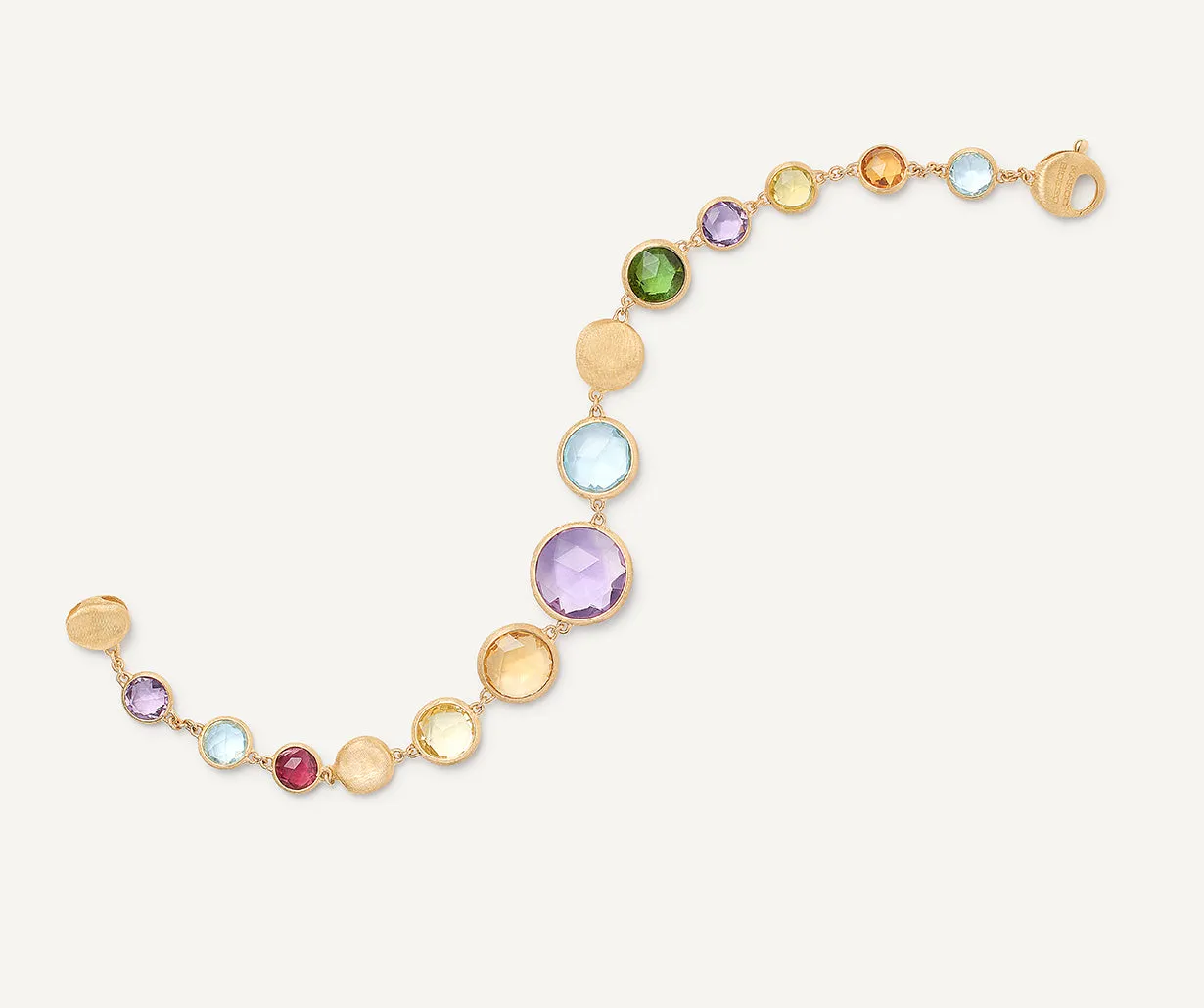 18K Yellow Gold Graduated Gemstone Bracelet