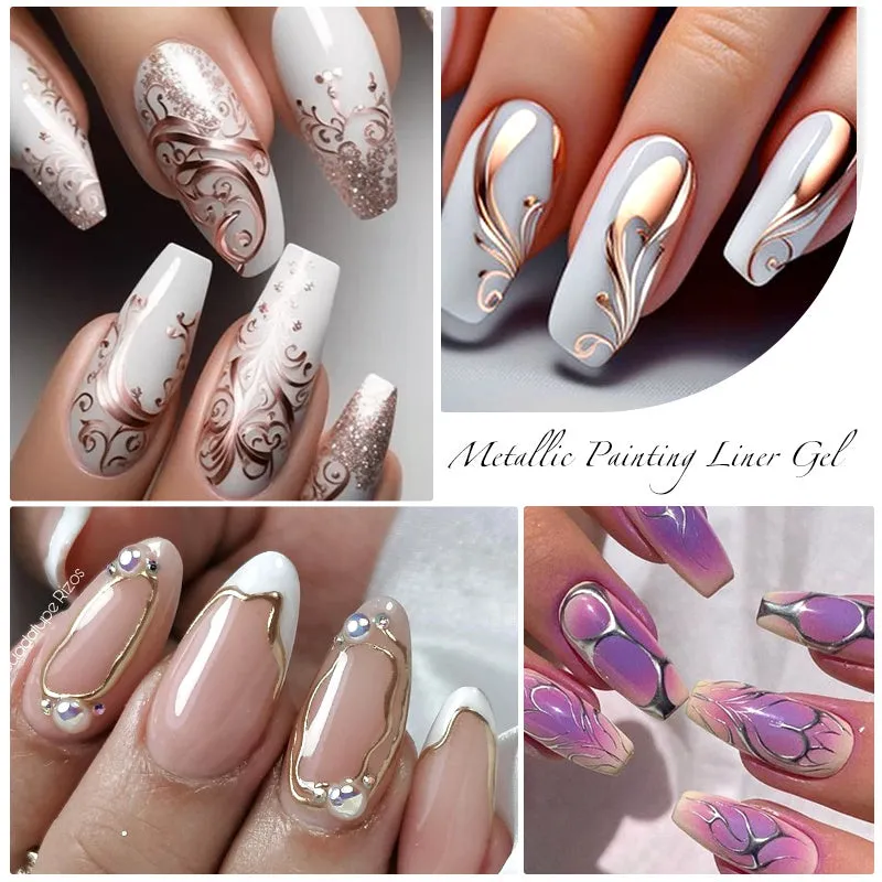 5ml Metallic Gel Paint for Stunning 3D Nail Art Design