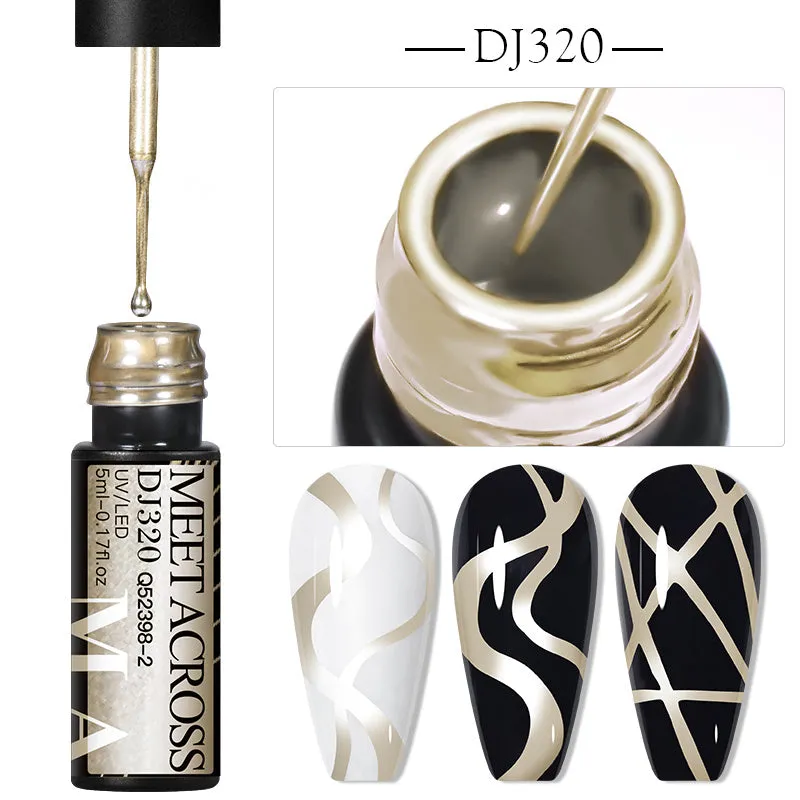 5ml Metallic Gel Paint for Stunning 3D Nail Art Design