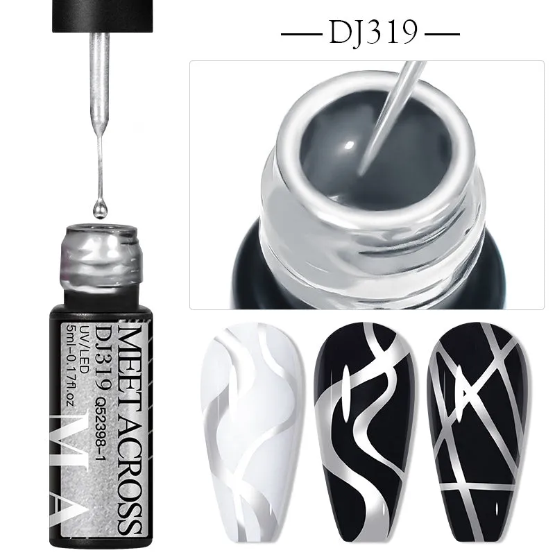 5ml Metallic Gel Paint for Stunning 3D Nail Art Design