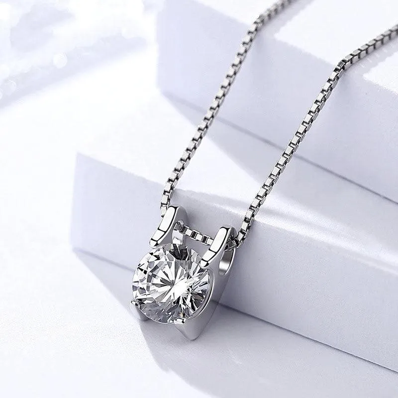 925 Sterling Silver Necklace & Pendant for women- Stylish Zirconia Choker