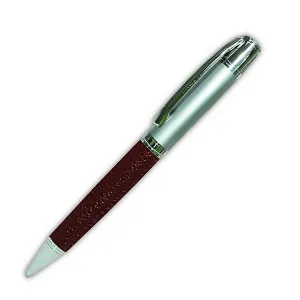 AMS-PN-05 - Metal pen (Leather type barrel)