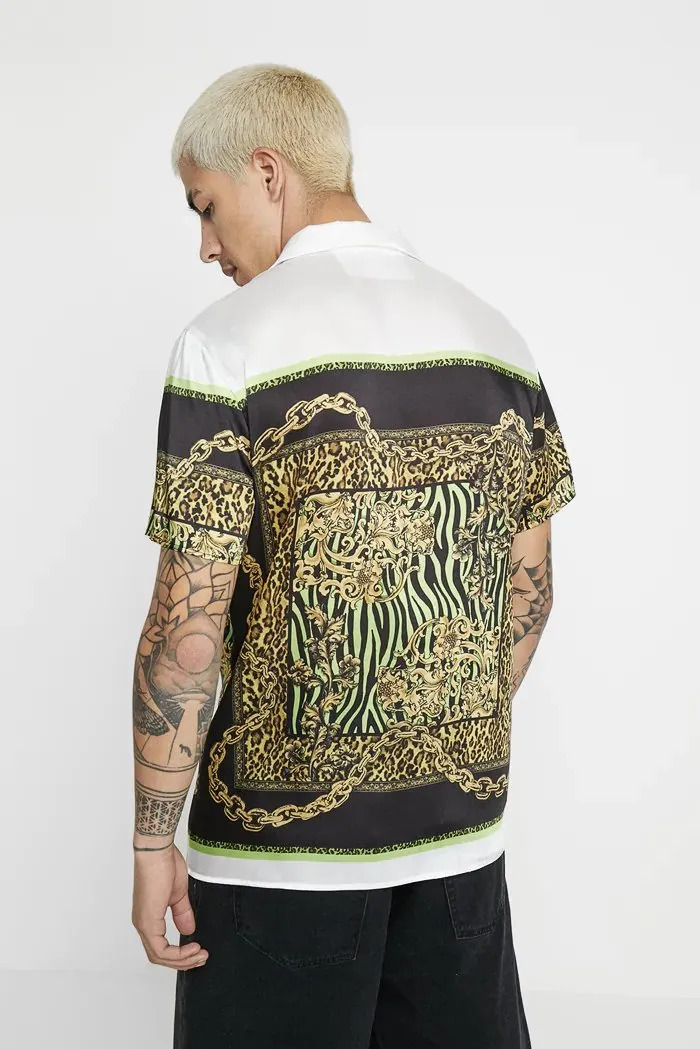 Baroque Chain Print Short Sleeve Shirt