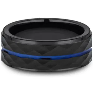 Benchmark "The McClane" 8MM Black Cobalt Wedding Band