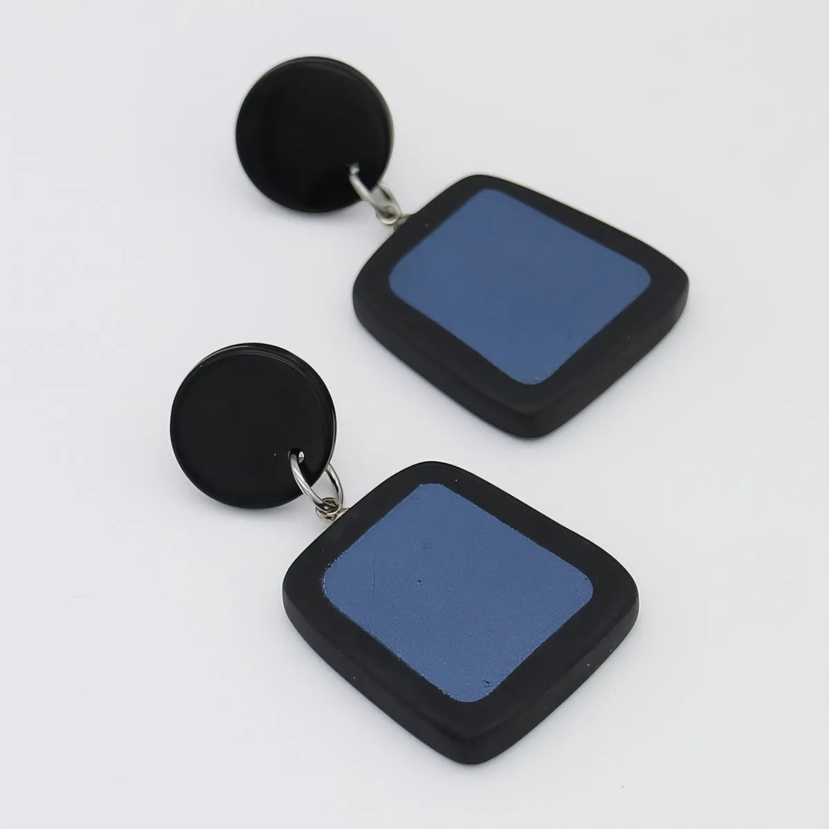 Black and Blue Stori Statement Earrings