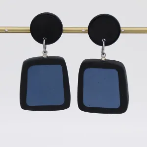 Black and Blue Stori Statement Earrings