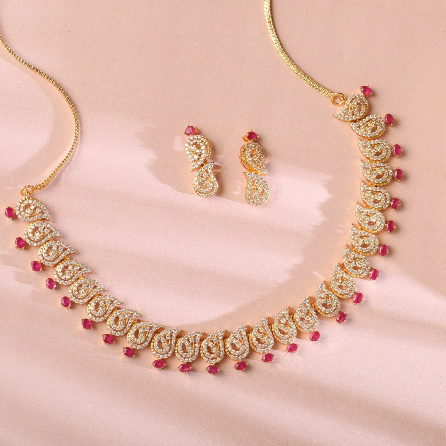 Blaze Delicate CZ Necklace Set