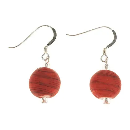 Carrie Elspeth Red Strata Beaded Drop Earrings