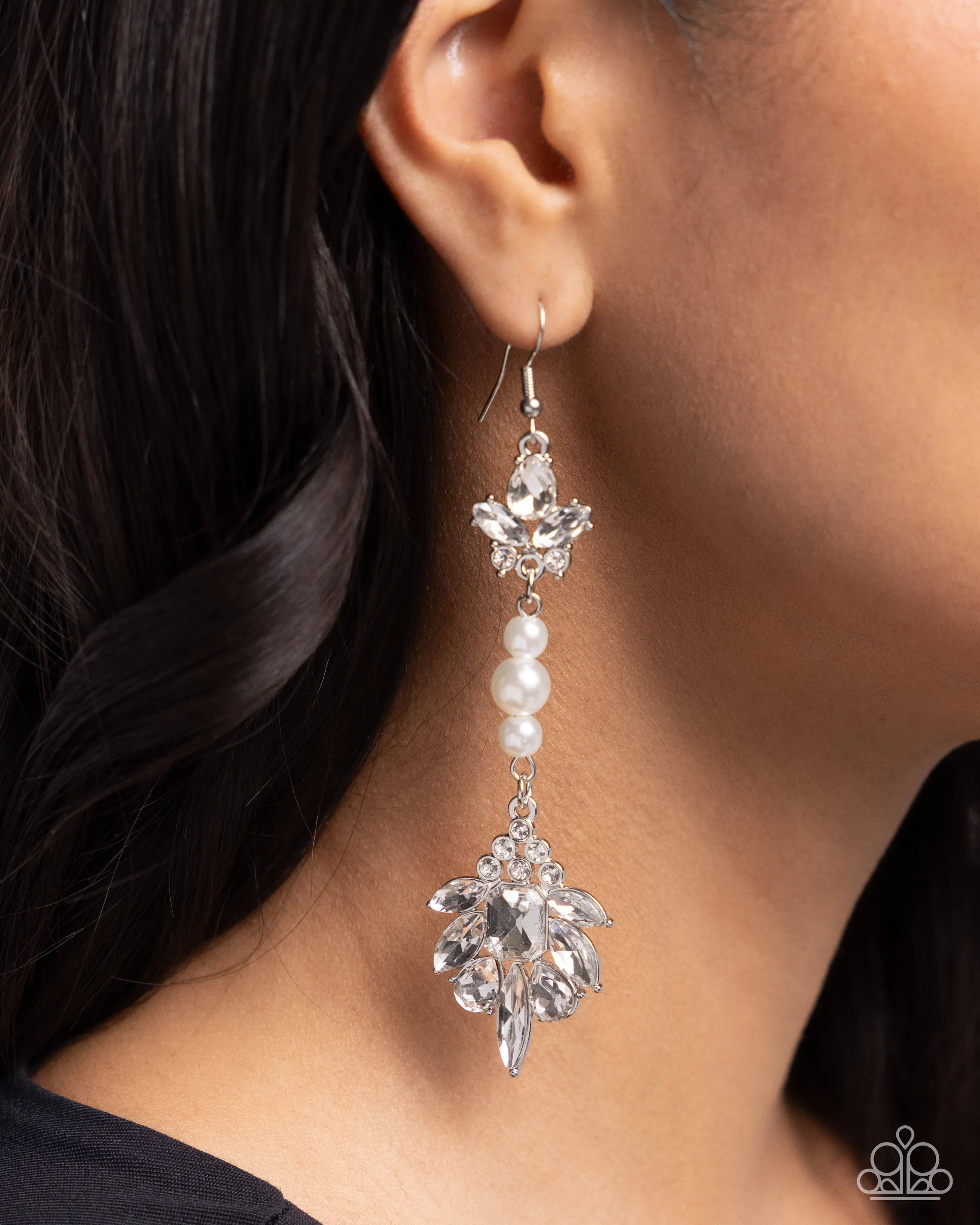 Considerable Captivation - White Earrings