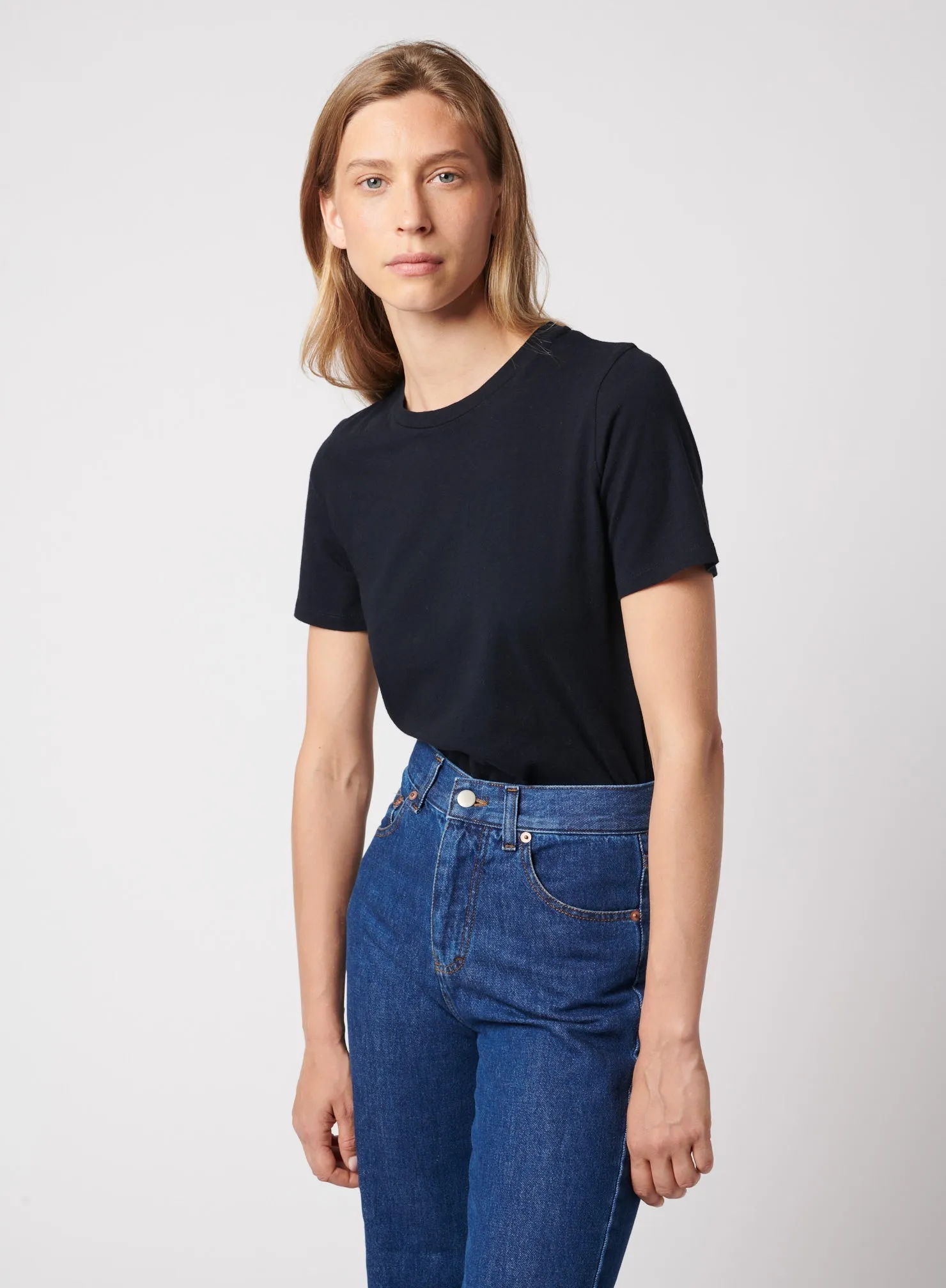 Cotton 'Silk Touch' Short Sleeve Semi Relaxed Crewneck T-Shirt