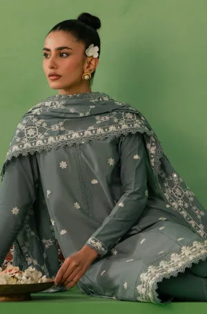 Cross Stitch Mahiri Lawn 2024 – DUSTY GRANITE-3 PIECE LAWN EMBROIDERED SUIT