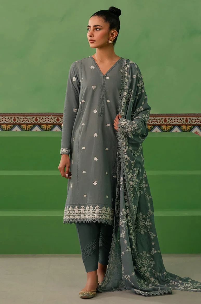 Cross Stitch Mahiri Lawn 2024 – DUSTY GRANITE-3 PIECE LAWN EMBROIDERED SUIT