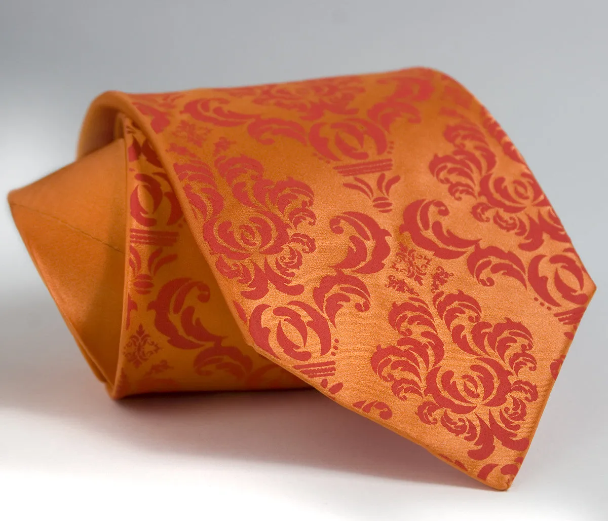 Damask Print Silk Necktie