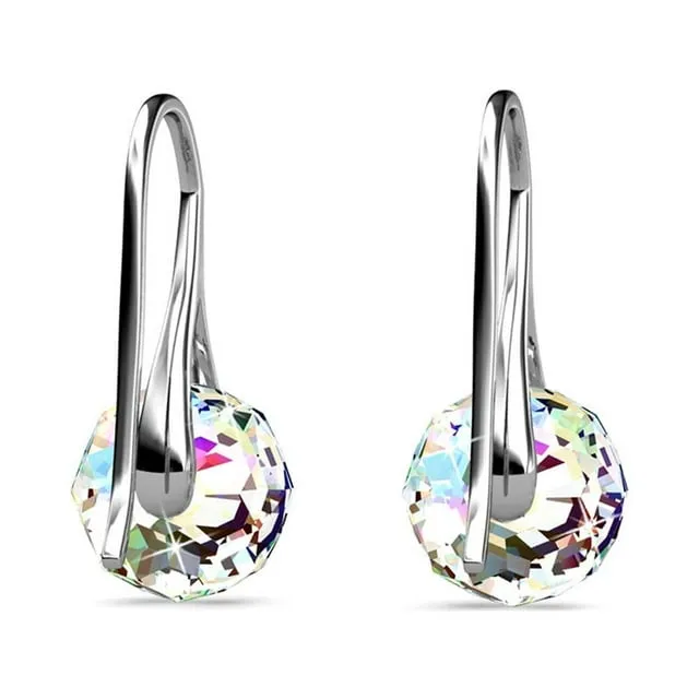 Destiny 18k White Gold Plated Crystal Drop Earrings