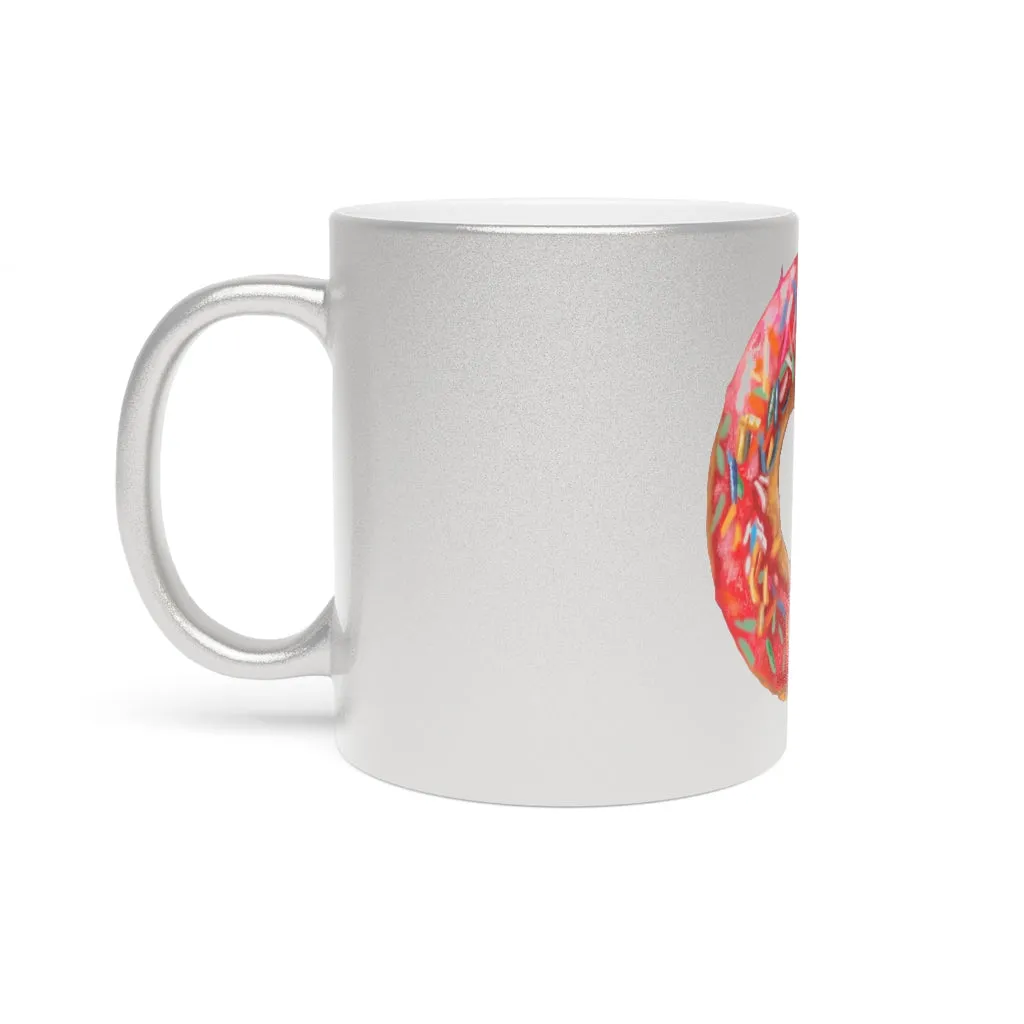 Donut Metallic Mug (Silver / Gold)