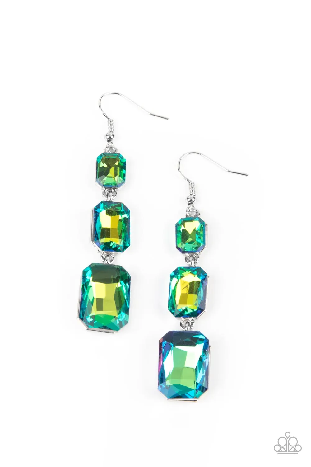 Earrings Cosmic Red Carpet - Multi Green E2362