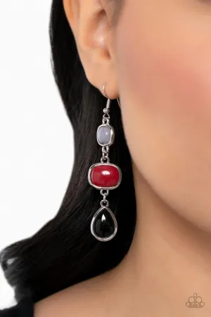 Earrings Fashion Frolic - Multi Red & Black E463