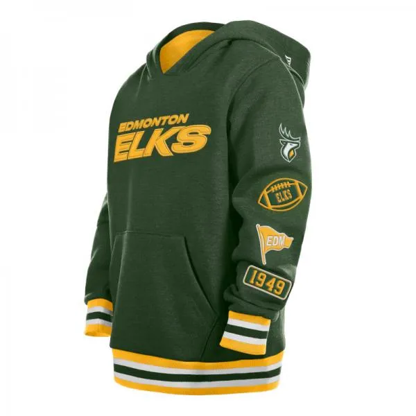 Edmonton Elks - New Era Boys Logo Sleeve Pullover Hood