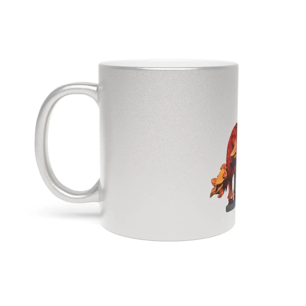 Fire Bull Metallic Mug (Silver / Gold)