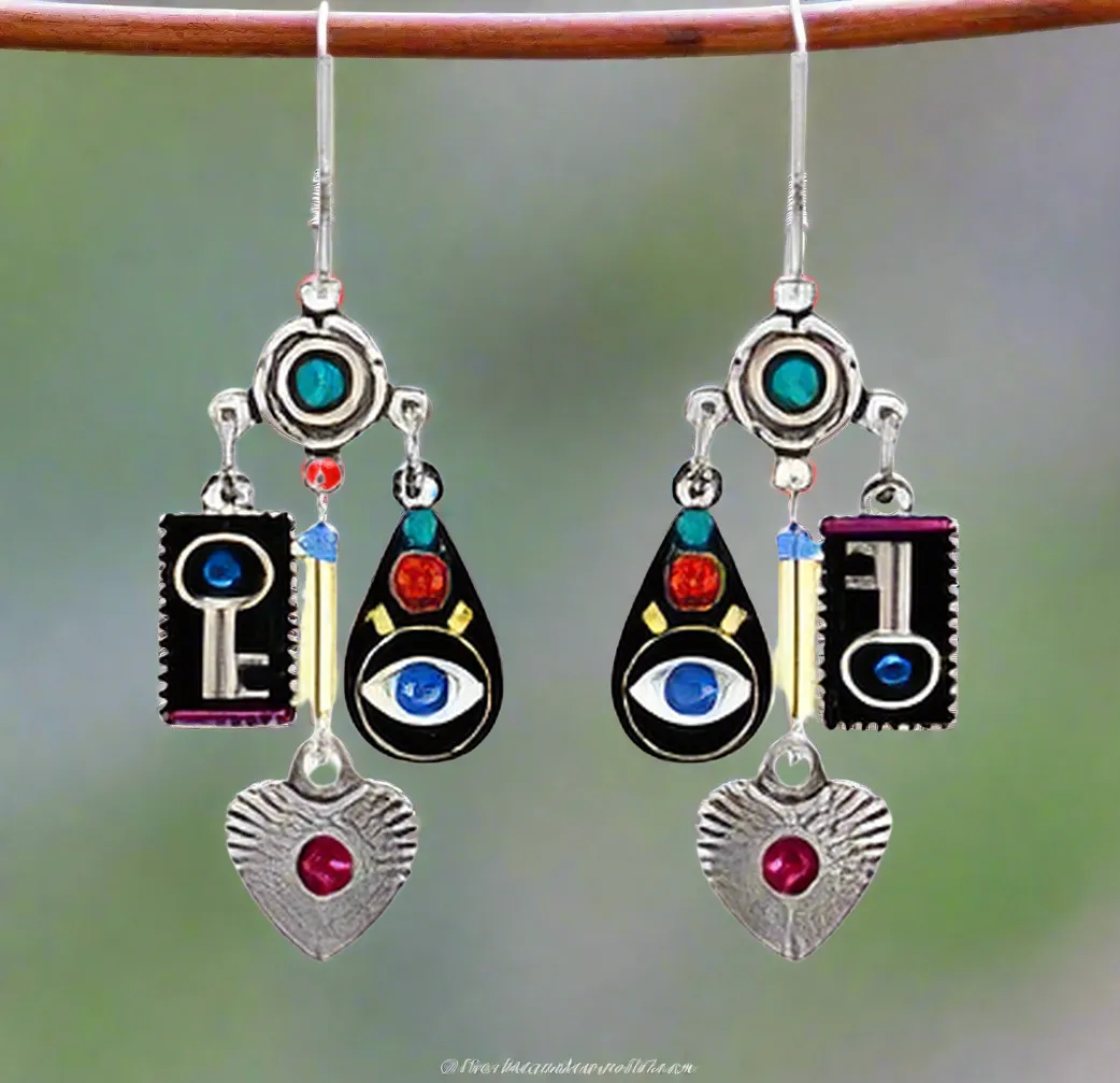 Firefly Jewelry Talisman Evil Eye w/Dangles Earrings-E238MC