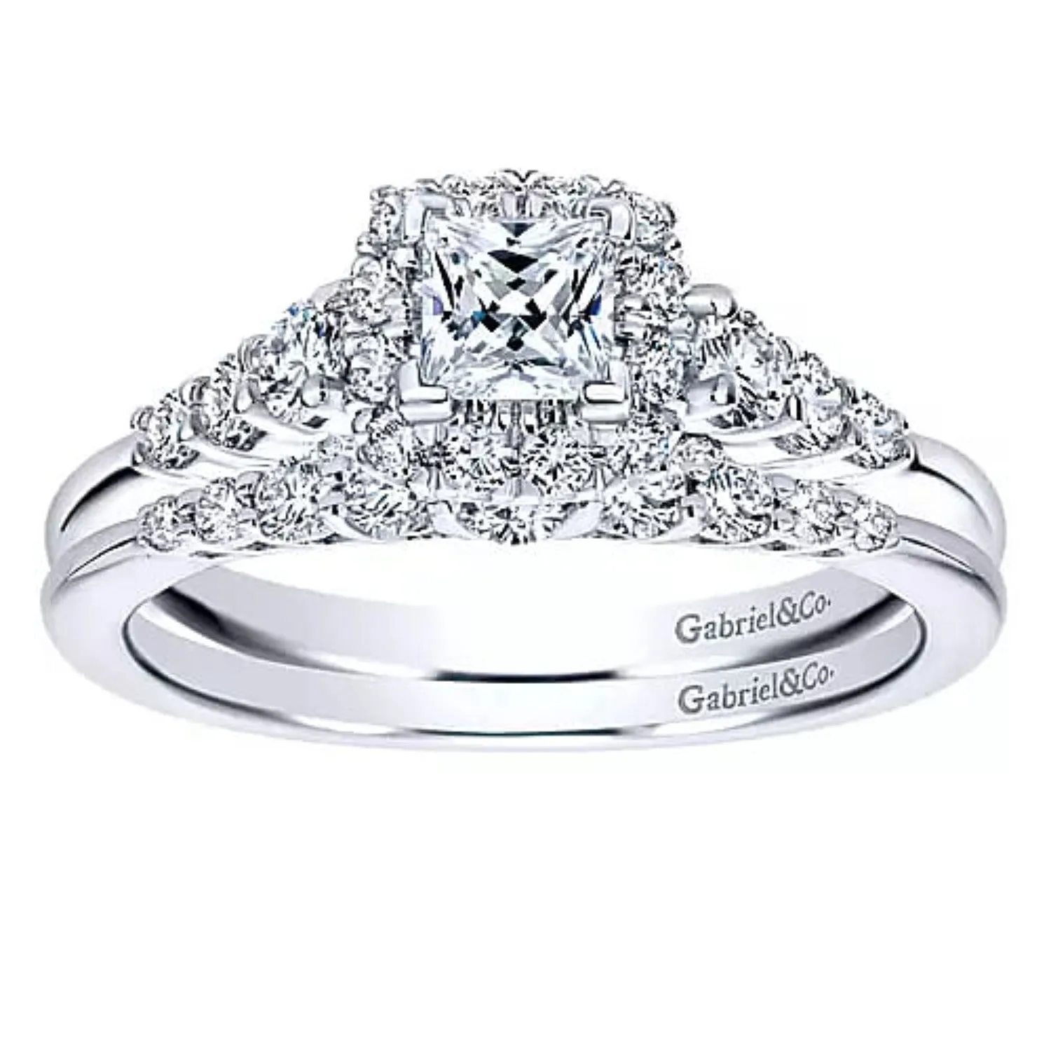 Gabriel & Co. Graduating Diamond Wedding Band