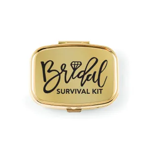 Gold Bridal Survival Pocket/Purse Pill Hangover Box