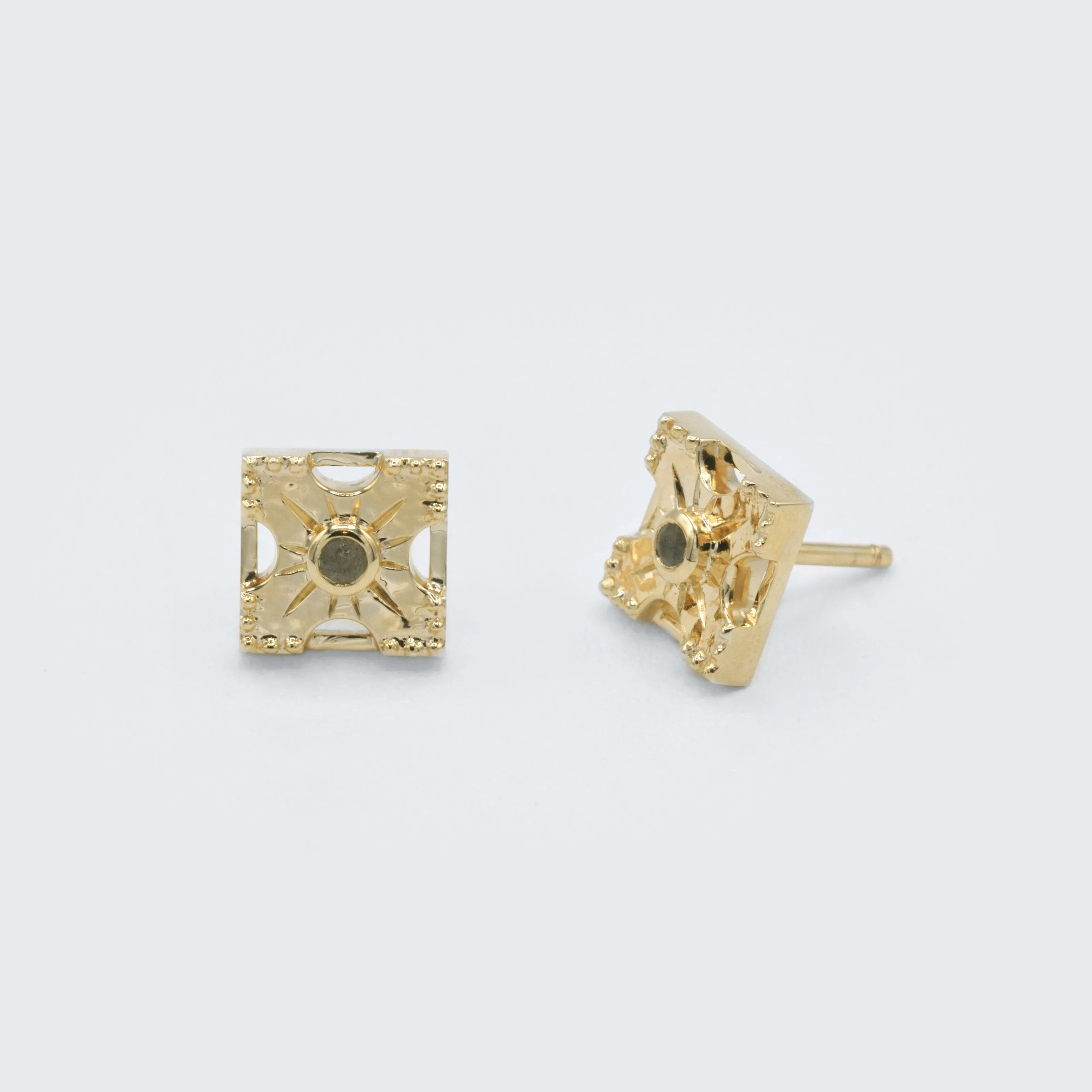 Harmony Gemstone Stud Earrings - Single Stone