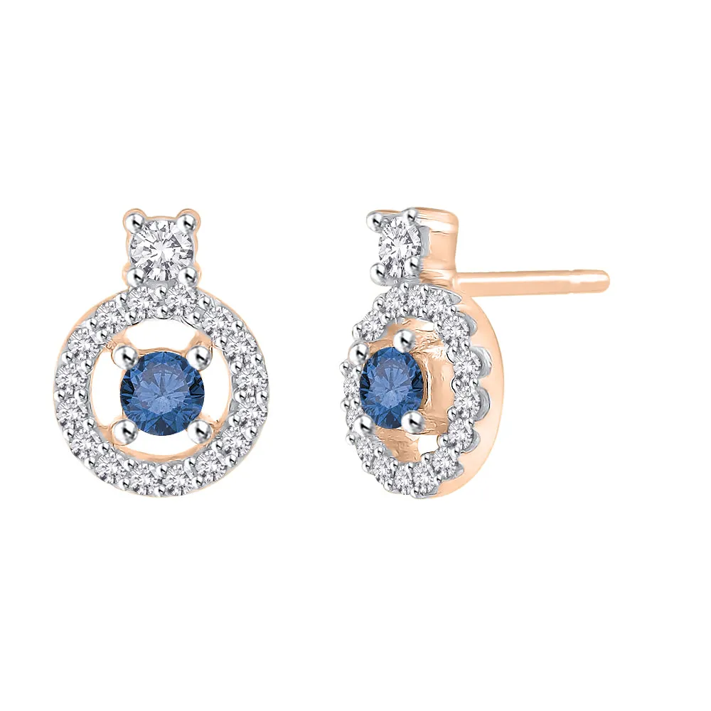 KATARINA 1/2 cttw Diamond Halo Earrings