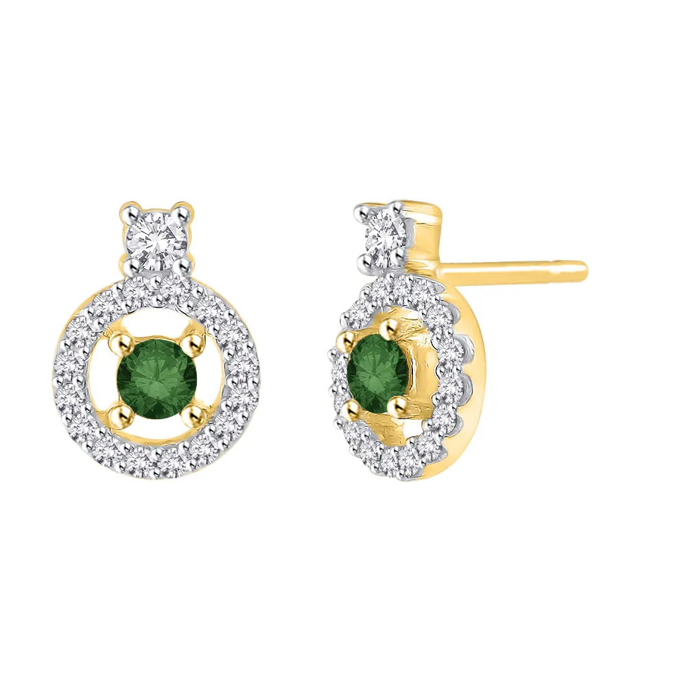 KATARINA 1/2 cttw Diamond Halo Earrings