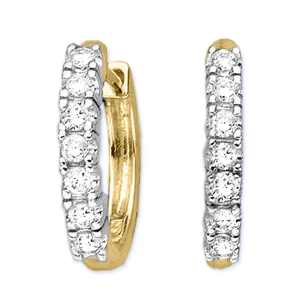 KATARINA Diamond Huggie Earrings (1/4 cttw GH, I2/I3)