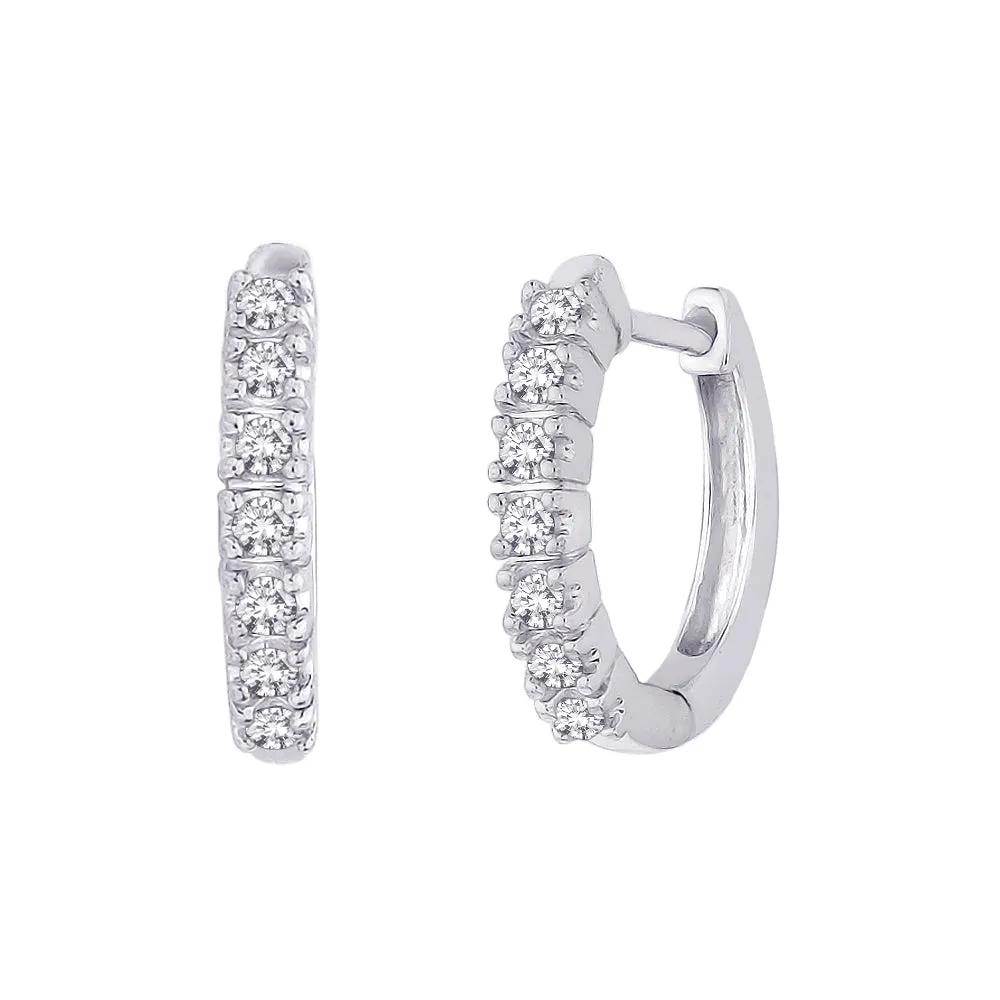 KATARINA Diamond Huggie Earrings (1/4 cttw GH, I2/I3)