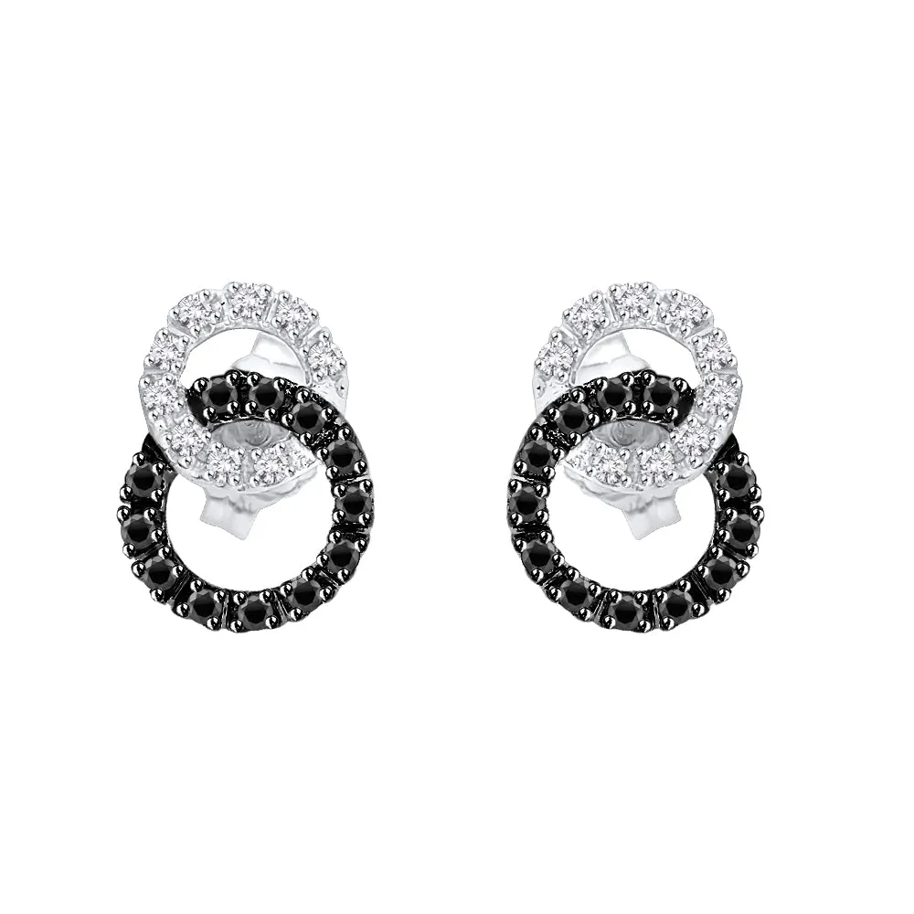 KATARINA Diamond Interlocking Circle Earrings (1/4 cttw GH, I2/I3)