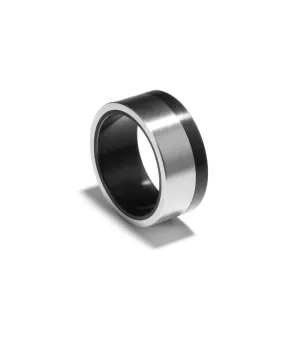 KMr138  Black PVD and Stainless Steel Ring