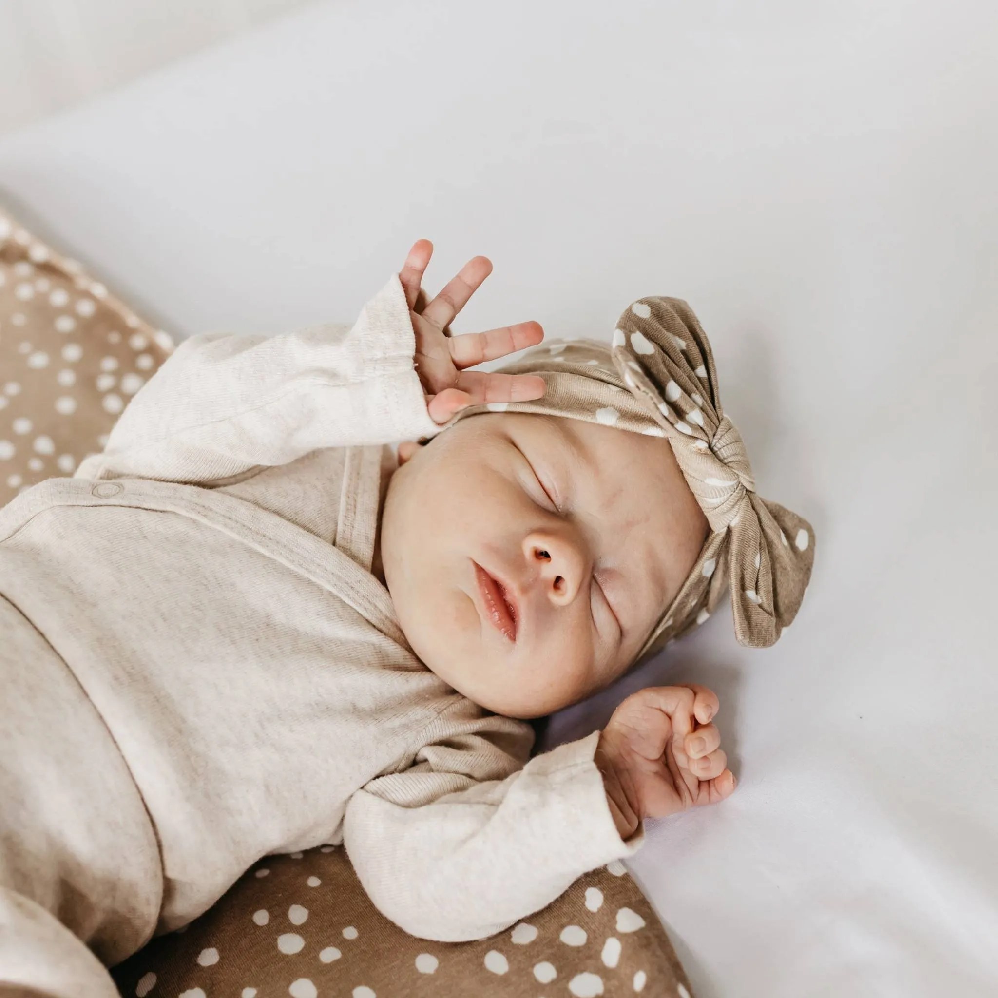 Knit Headband Bow - Fawn