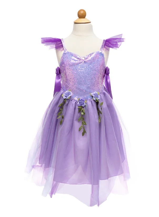 Lilac Sequins Forest Fairy Tunic, Size 5-6