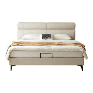 LUCIAN Premium Leather Upholstered Queen Bed