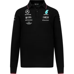 Mercedes AMG Petronas F1 2023 Team Knitted Long Sleeve Polo