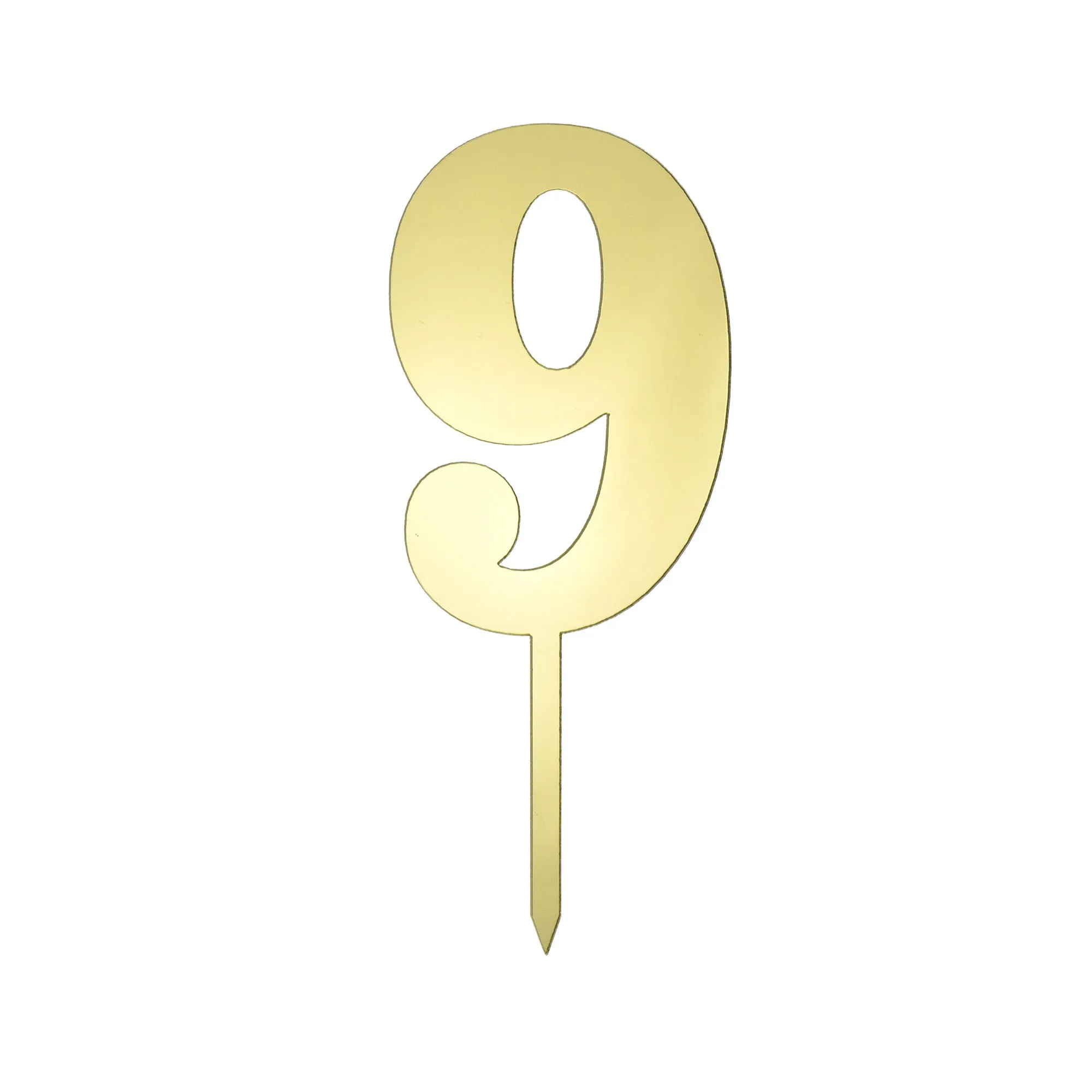 Metallic Acrylic Cake Topper Numbers, 4-1/2-inch