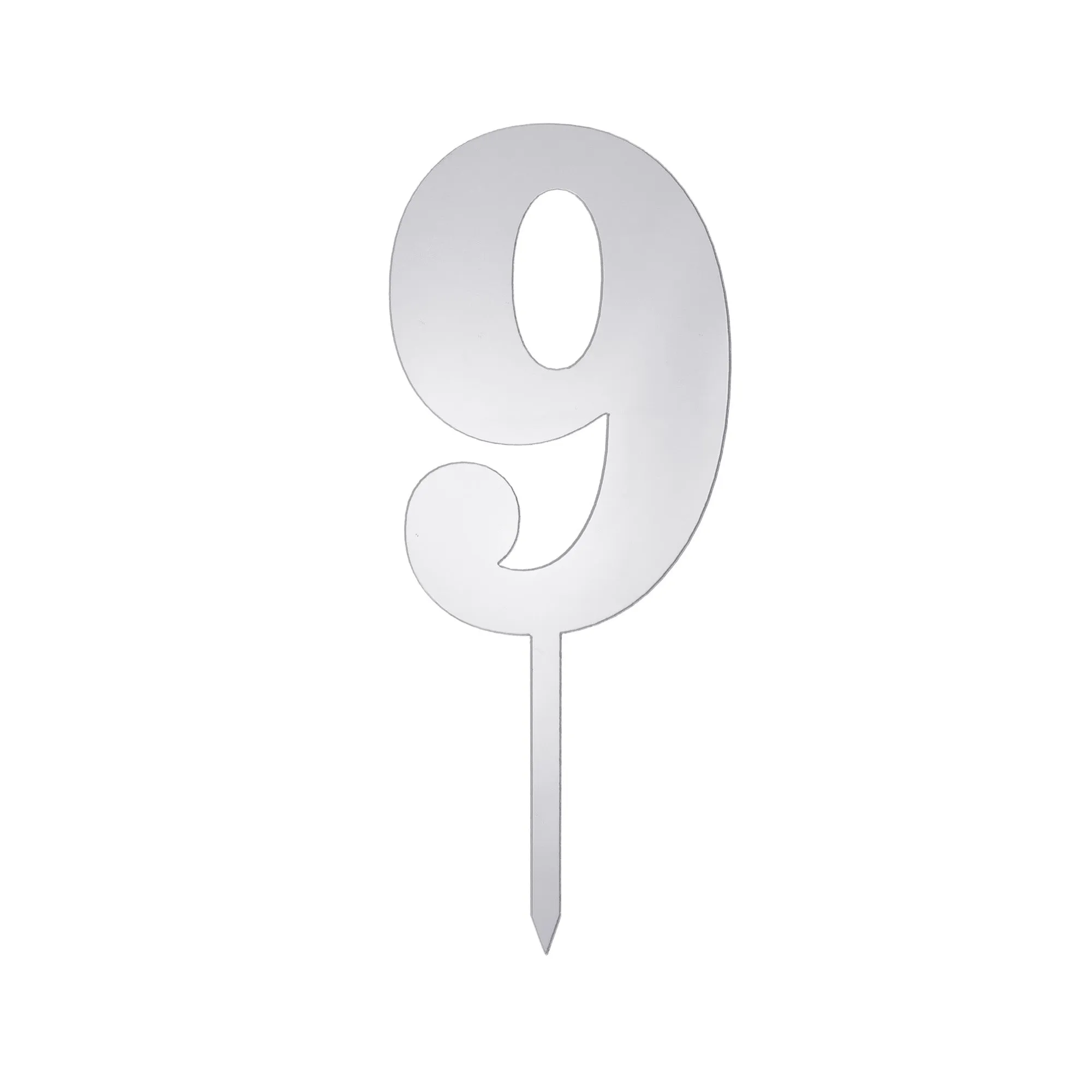 Metallic Acrylic Cake Topper Numbers, 4-1/2-inch