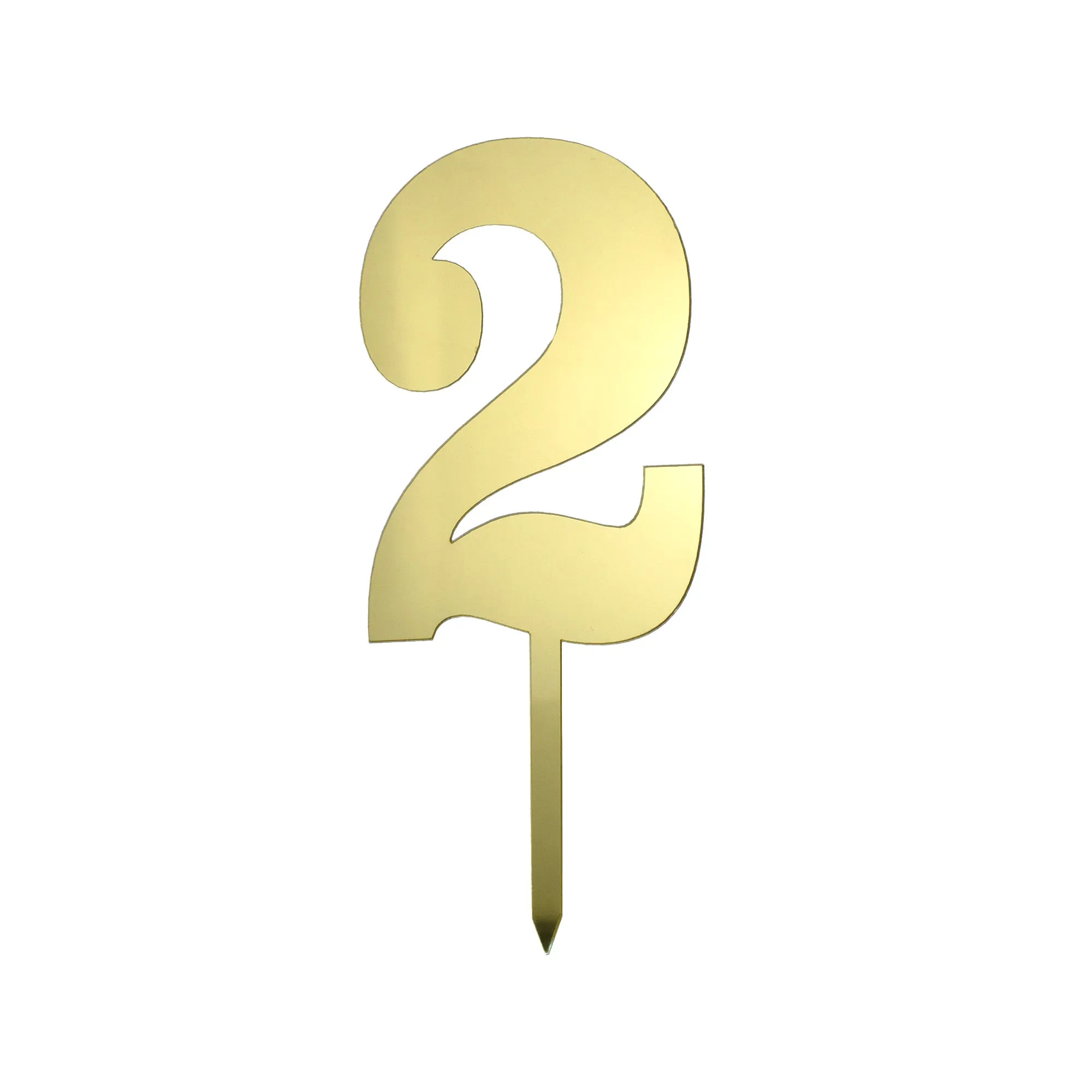 Metallic Acrylic Cake Topper Numbers, 4-1/2-inch