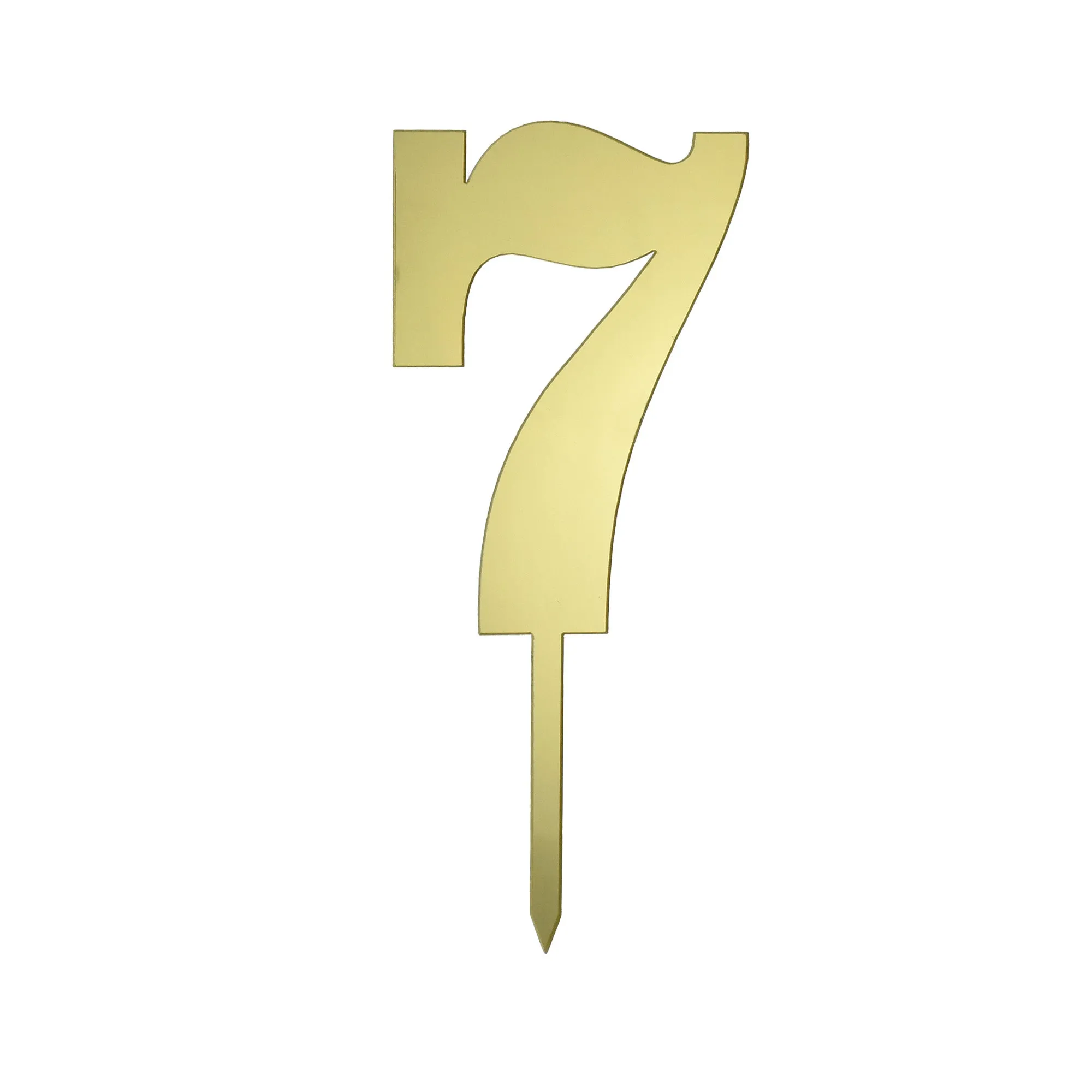 Metallic Acrylic Cake Topper Numbers, 4-1/2-inch