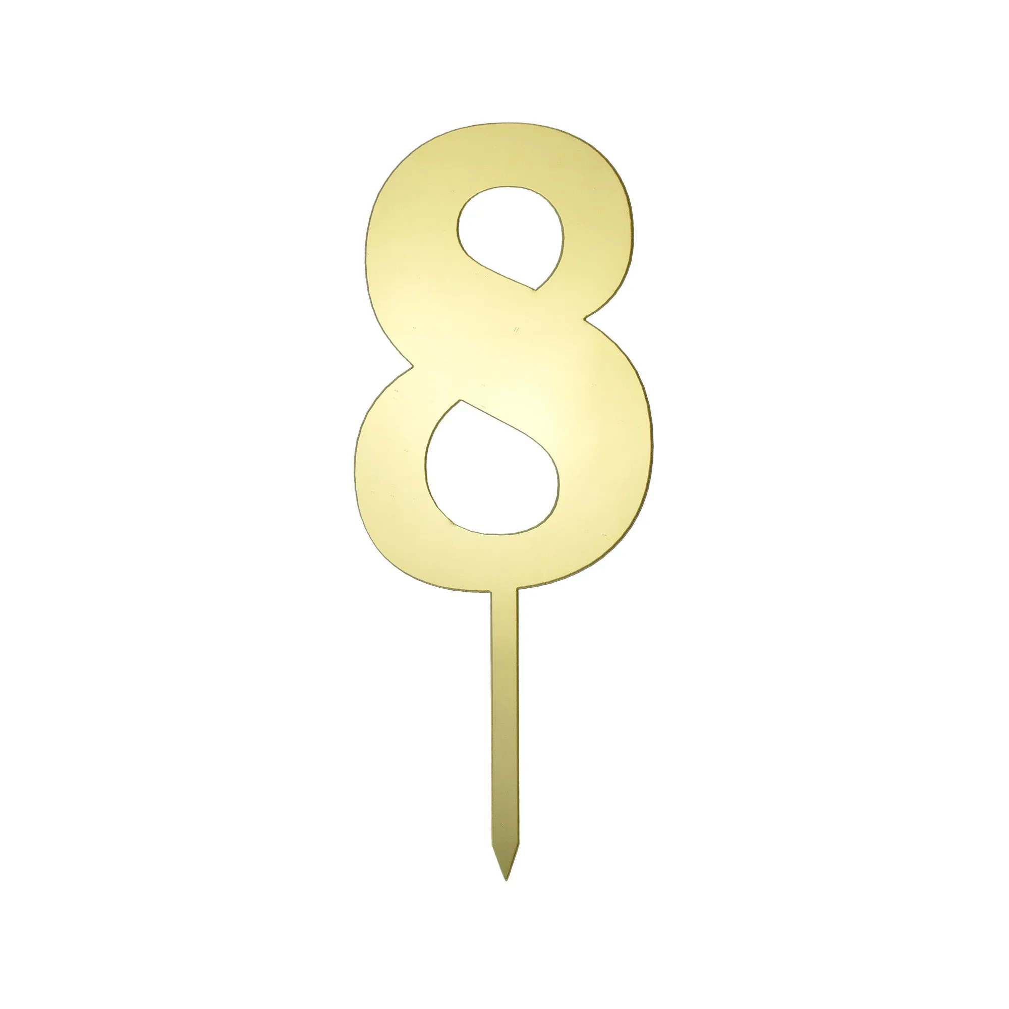 Metallic Acrylic Cake Topper Numbers, 4-1/2-inch