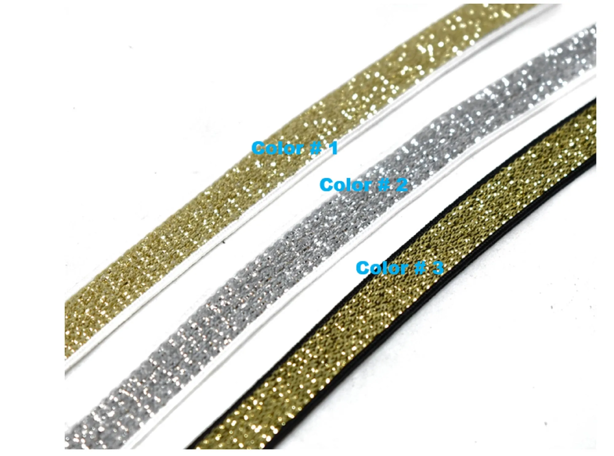 Metallic Elastic Trim 0.38" - 1 Yard