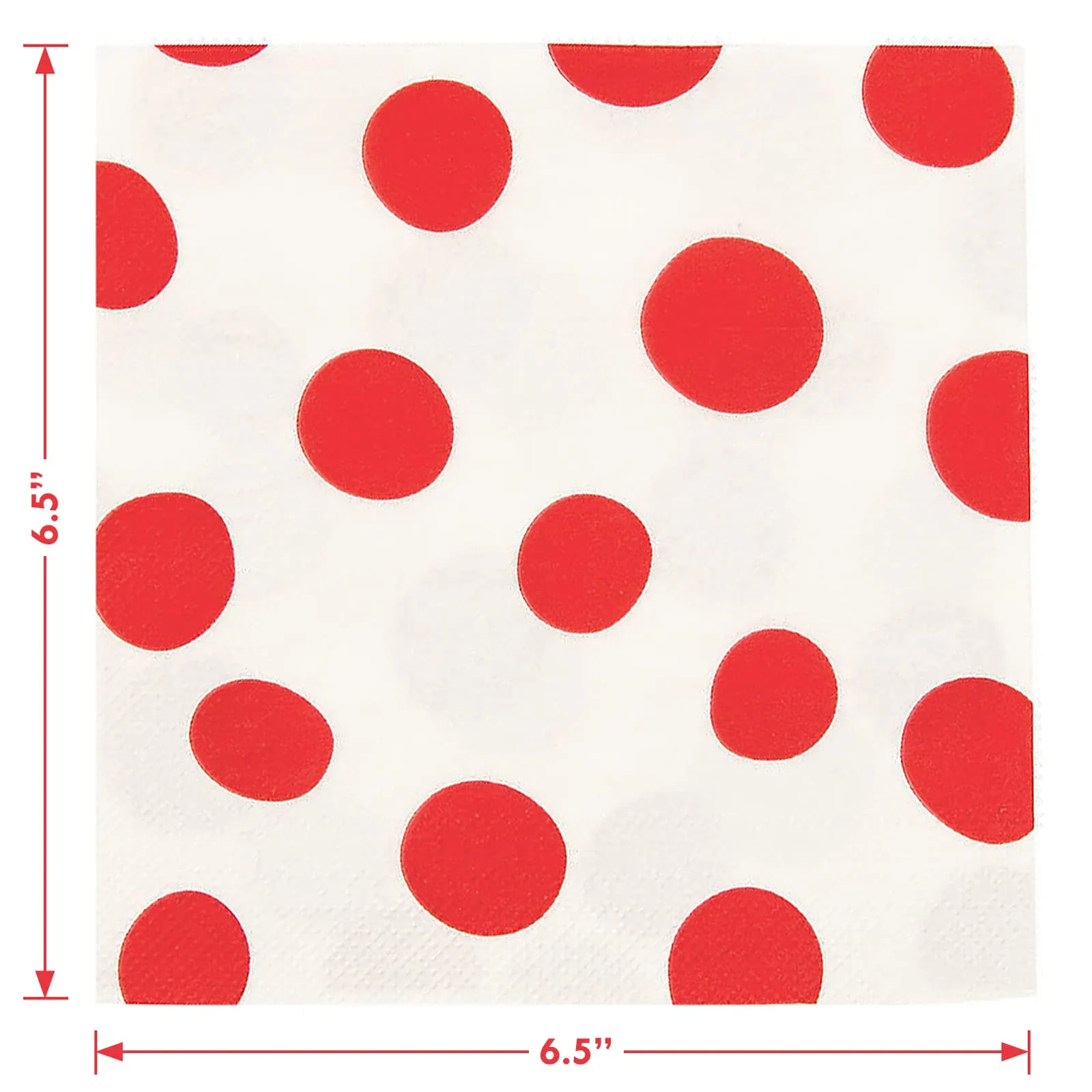 Mushroom Dot Red and White Paper Dessert Plates and Napkins (Serves 16)