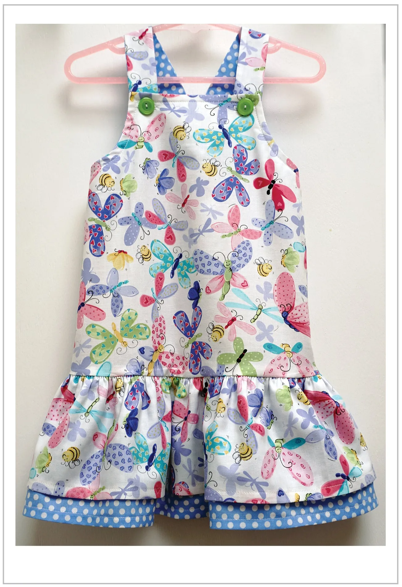 Party frock sewing pattern  LUCY LOU sizes 1 to 10 years 2 versions included. PDF pattern.