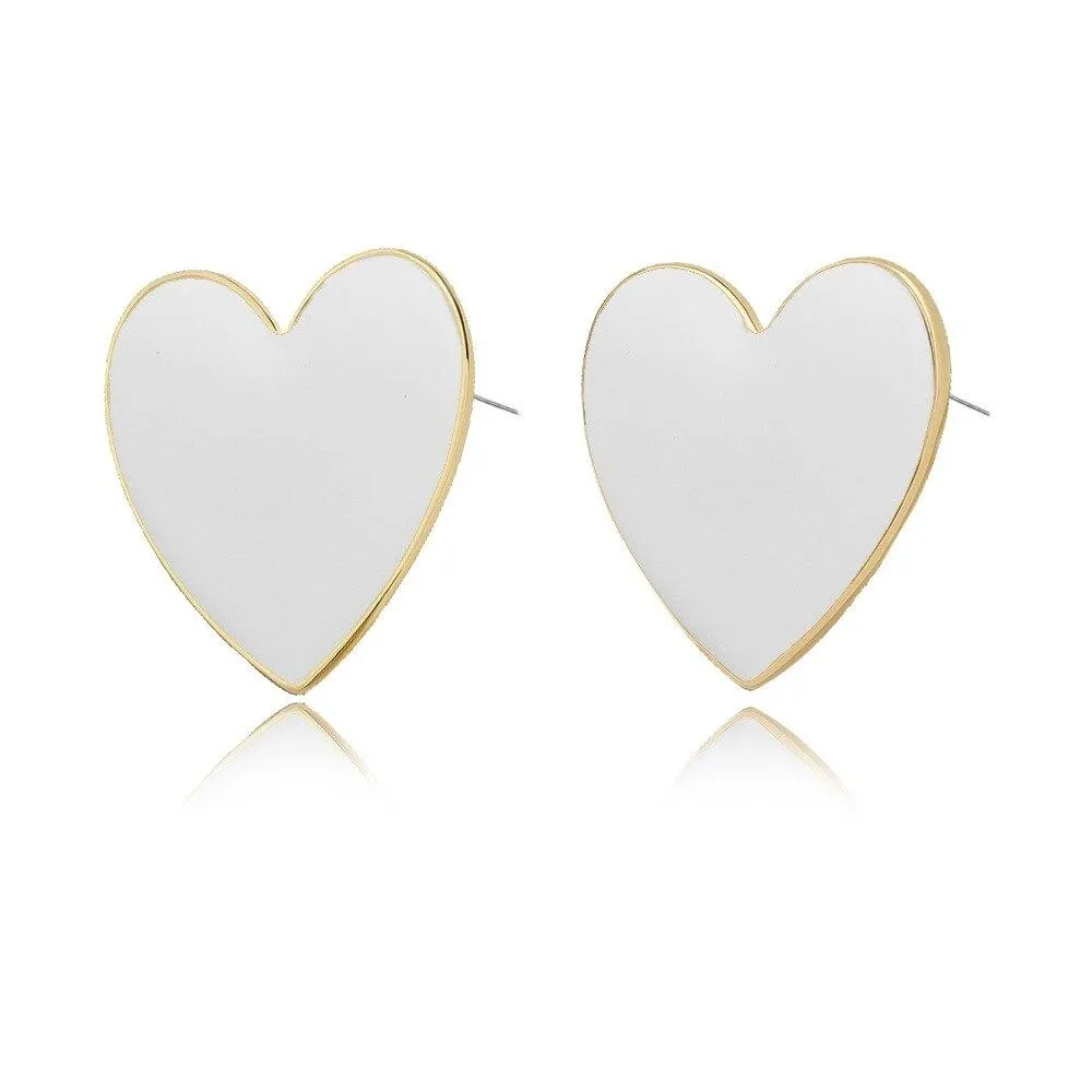 Passionate Love Heart Stud Earrings