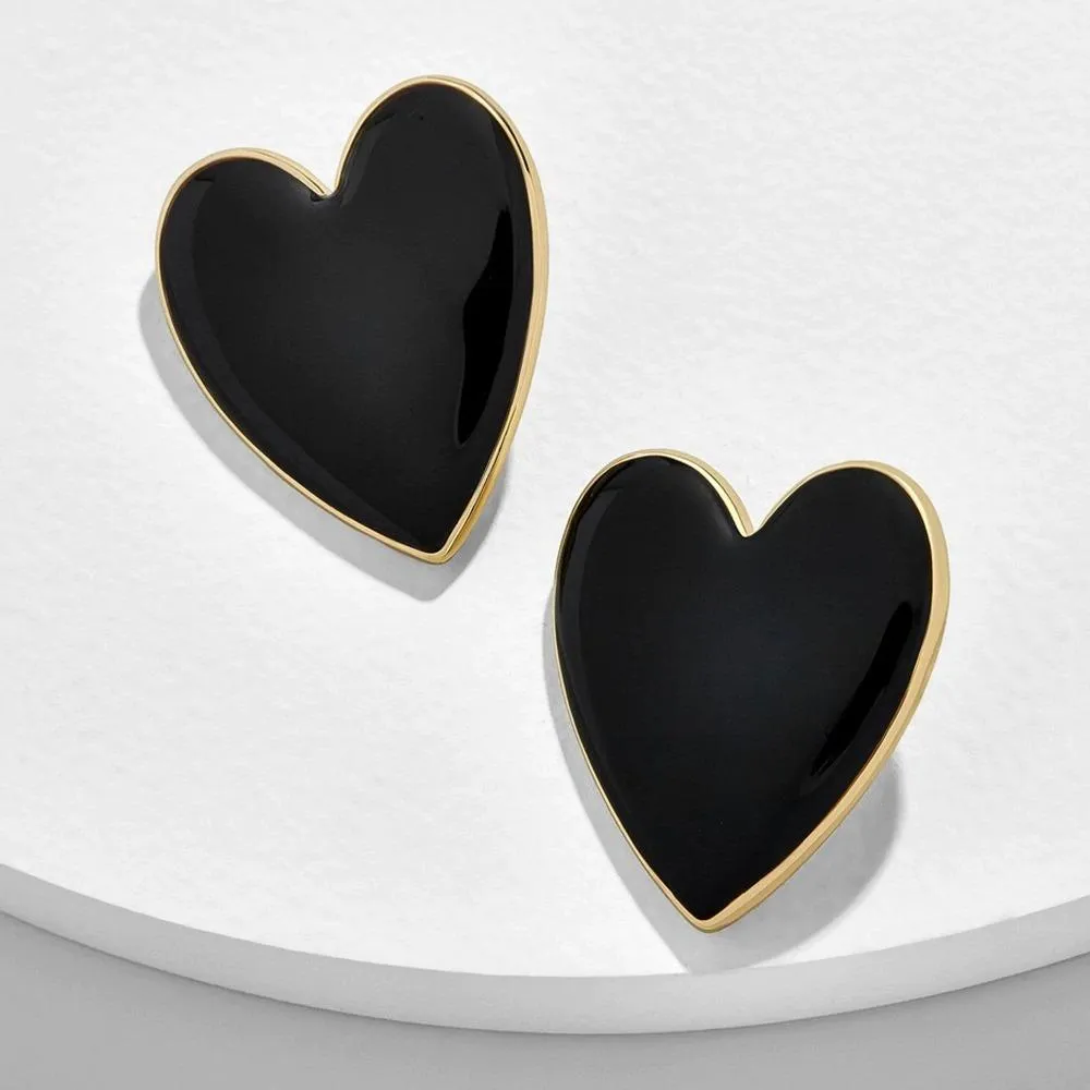 Passionate Love Heart Stud Earrings