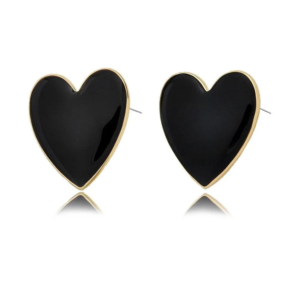 Passionate Love Heart Stud Earrings