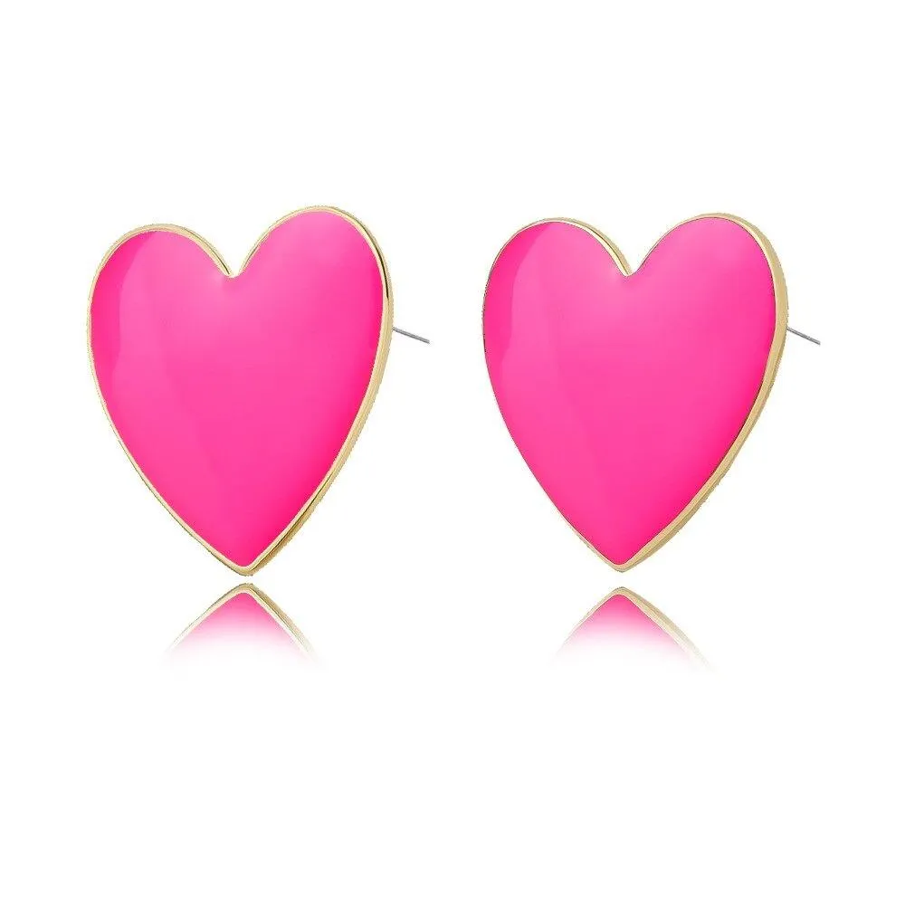 Passionate Love Heart Stud Earrings